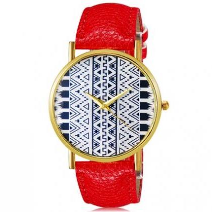 Mo5964 Women Stylish Analog Wrist Watch (red)