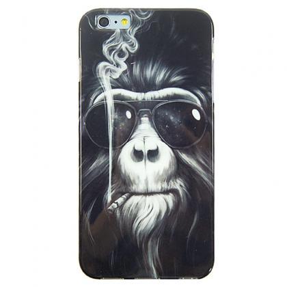 Smoking Gorilla Pattern Tpu Case For Iphone 6 Plus..