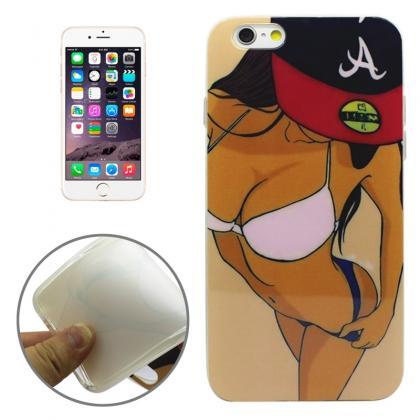 Sexy Girl Pattern Transparent Frame Tpu Case For..
