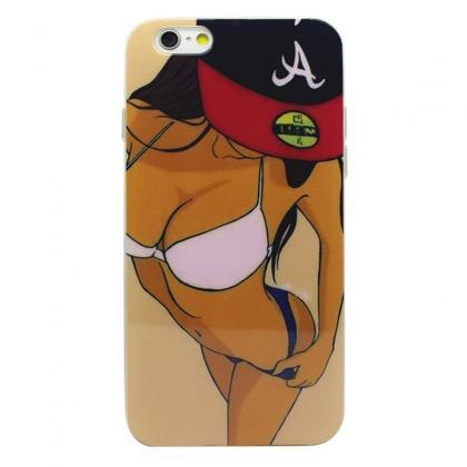 Sexy Girl Pattern Transparent Frame Tpu Case For..
