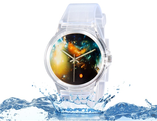 Unisex Willis Fashion Water Resistant Analog Wrist Watch With Transparent Dull Polish Silicone Band M.