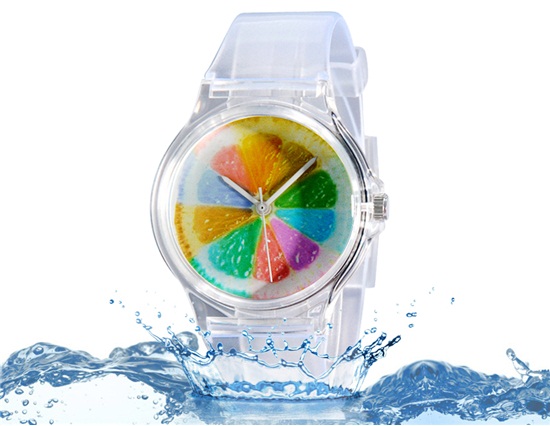 Willis Women Multicolor Rainbow Design Fashion Water Resistant Analog Wrist Watch With Dull Polish Silicone Band M.