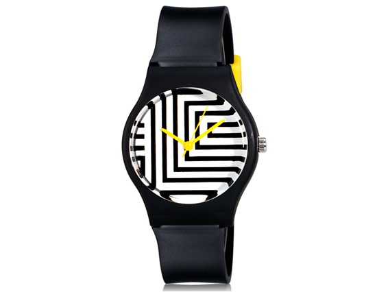 Willis For Mini Women Fashionable Zebra Pattern Analog Wrist Watch (black)