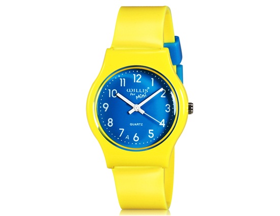 Willis For Mini Fashionable Student Kid Candy Color Analog Quartz Wrist Watch (yellow)