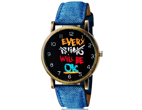 Womage 1128 Women Student Fashionable Analog Wrist Watch (blue)
