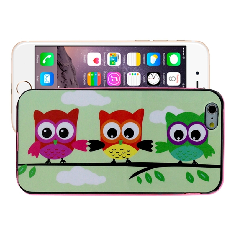 Three Owls Pattern Pc + Tpu Bumper Combination Case For Iphone 6 Plus & 6s Plus