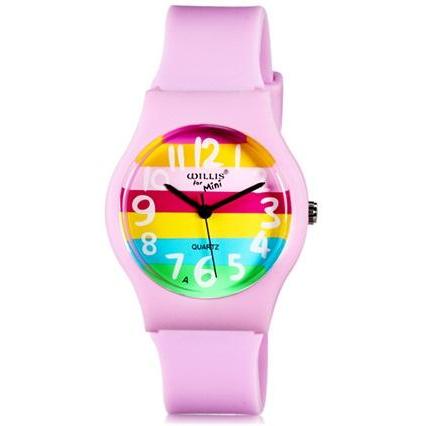 Willis For Mini Student Kid Analog Quartz Wrist Watch (Pink) on Luulla